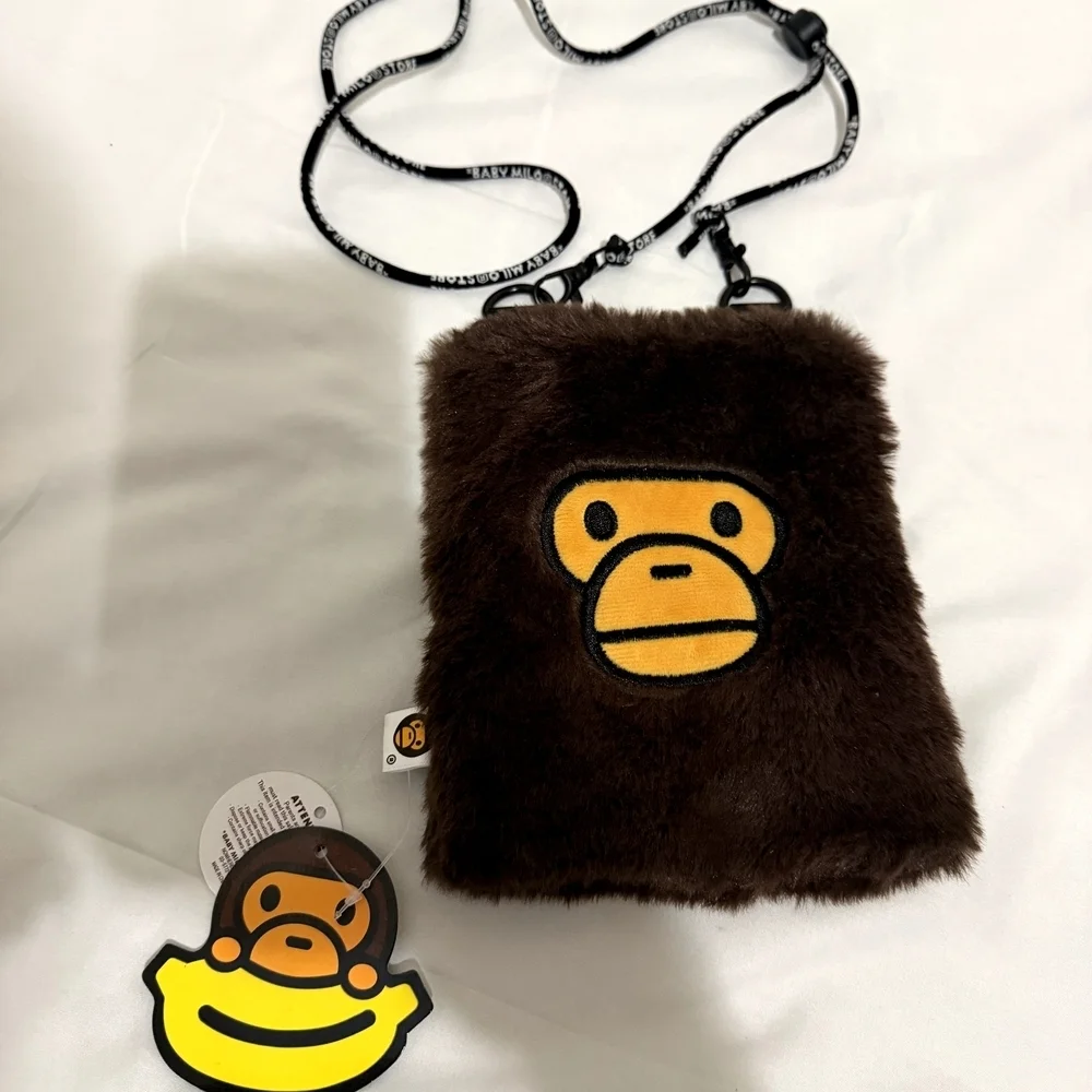 Bape Baby Milo Brown Fur Side Bag